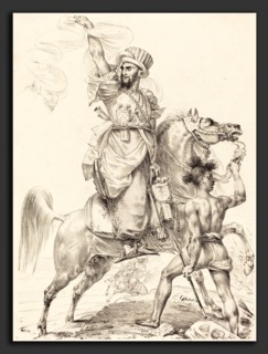 Antoine-Jean Gros (French, 1771 - 1835), The Chief of the Mamelukes on Horseback, 1817, lithograph