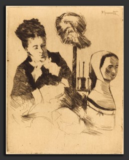 Norbert Goeneutte (French, 1854 - 1894), The Milliner (La modiste), etching and drypoint