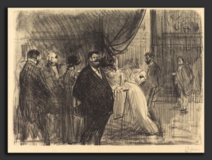 Jean-Louis Forain, Gambling Room, French, 1852 - 1931, 1914, lithograph