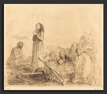 Jean-Louis Forain, Lourdes, the Miracle (first plate), French, 1852 - 1931, 1912-1913, etching in