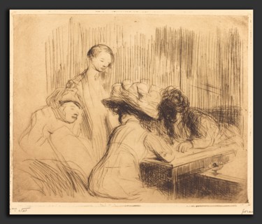 Jean-Louis Forain, A Dive at Montmartre, French, 1852 - 1931, 1909, etching