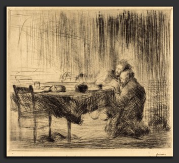 Jean-Louis Forain, After the Vision (second plate), French, 1852 - 1931, 1902-1907, etching and