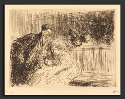 Jean-Louis Forain, The Lawyer Talking to the Prisoner (second plate), French, 1852 - 1931, 1909,