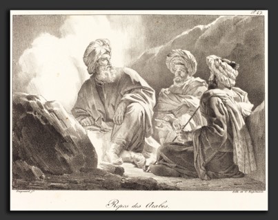 Alexandre-Evariste Fragonard (French, 1780 - 1850), Repos des Arabes, c. 1820, lithograph on wove