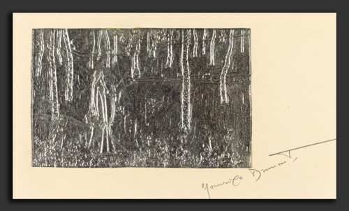 Maurice Dumont (French, 1869 - 1899), Sappho, metal foil plate for glyptograph