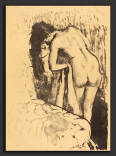 Edgar Degas (French, 1834 - 1917), Nude Woman Standing, Drying Herself (Femme nue debout, a sa