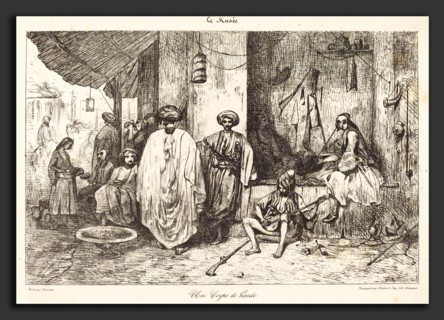 Alexandre-Gabriel Decamps (French, 1803 - 1860), Un Corps de Garde, transfer lithograph