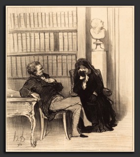 Honoré Daumier (French, 1808 - 1879), La veuve, c. 1846, lithograph