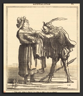 Honoré Daumier (French, 1808 - 1879), Prenez garde, madame la Majorité!, 1871, gillotype on