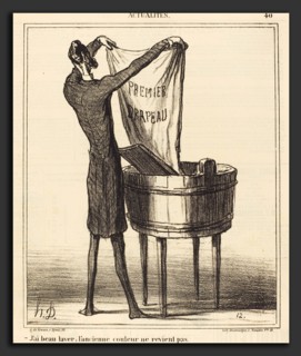 Honoré Daumier (French, 1808 - 1879), J'ai beau laver, l'ancienne couleur, 1869, lithograph