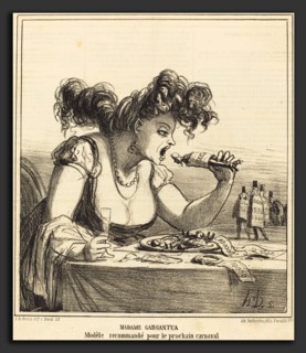 Honoré Daumier (French, 1808 - 1879), Madame Gargantua, 1866, lithograph on newsprint