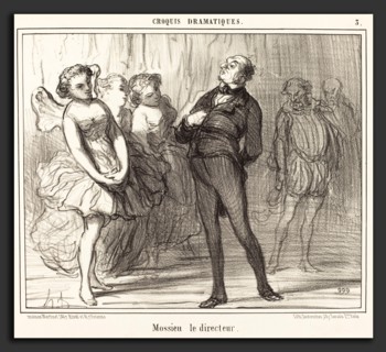 Honoré Daumier (French, 1808 - 1879), Mossieu le directeur, 1856, lithograph