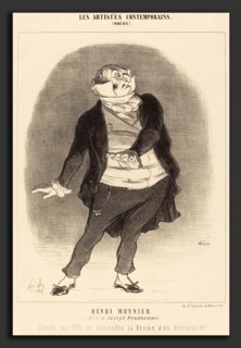 Honoré Daumier (French, 1808 - 1879), Henri Monnier (RÃ´le de Joseph Prudhomme), 1852, lithograph