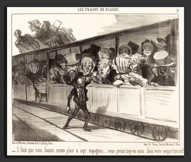 Honoré Daumier (French, 1808 - 1879), Il faut que vous fassiez encore place, 1852, lithograph