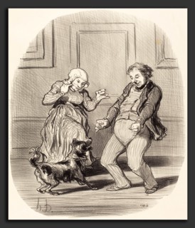 Honoré Daumier (French, 1808 - 1879), Se réjouissant de la fin de la Canicule, 1852, lithograph