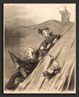 Honoré Daumier (French, 1808 - 1879), Un Chemin dangereux, 1851, lithograph