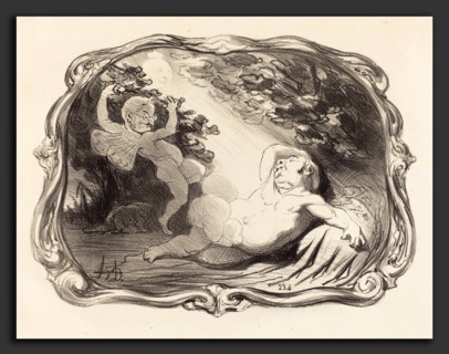 Honoré Daumier (French, 1808 - 1879), Le Sommeil d'Endymion-Berryer, 1851, lithograph