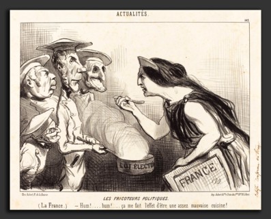 Honoré Daumier (French, 1808 - 1879), Les Fricoteurs politiques, 1850, lithograph