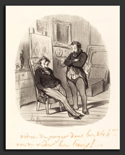 Honoré Daumier (French, 1808 - 1879), Inconvénient d'envoyer un mauvais tableau, 1848, lithograph