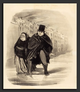 Honoré Daumier (French, 1808 - 1879), Tu m'reprendras encore a aller souhaiter, 1848, lithograph