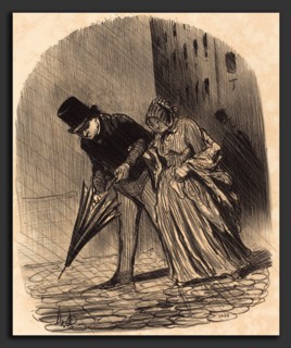 Honoré Daumier (French, 1808 - 1879), Inconvénient d'un parapluie a ressorts trop compliqués, 1847,