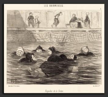 Honoré Daumier (French, 1808 - 1879), Nayades de la Seine (Sea Nymphs of the Seine), 1847,