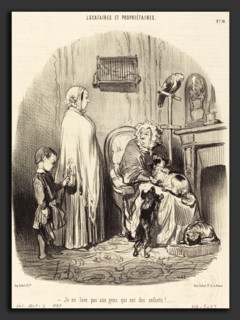 Honoré Daumier (French, 1808 - 1879), Je ne loue pas aux gens qui ont des enfants!, 1847,