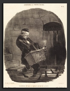 Honoré Daumier (French, 1808 - 1879), Inconvénient de louer non loin d'une riviÃ¨re, 1847,
