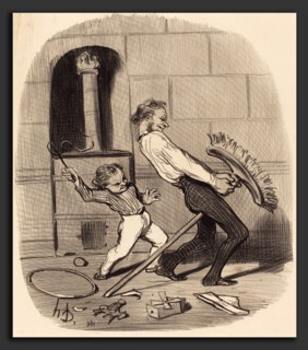 Honoré Daumier (French, 1808 - 1879), LeÃ§on d'équitation, haute école, 1846, lithograph