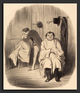 Honoré Daumier (French, 1808 - 1879), Diable! il parait que le rasoir n'est guÃ¨re bon, 1847,