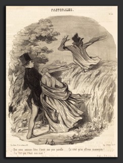Honoré Daumier (French, 1808 - 1879), Que nous sommes bÃªtes d'avoir une peur pareille, 1845,