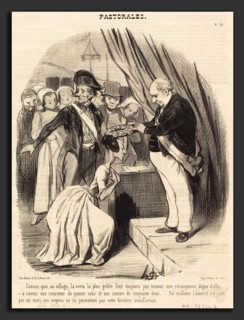 Honoré Daumier (French, 1808 - 1879), Comme quoi, au village, la vertu la plus grÃªlée, 1845,