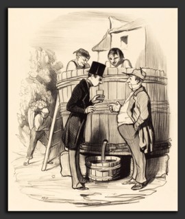 Honoré Daumier (French, 1808 - 1879), Comment trouvez-vous ce petit vin-la, 1845, lithograph