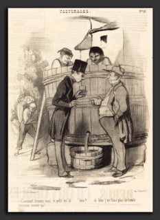 Honoré Daumier (French, 1808 - 1879), Comment trouvez-vous ce petit vin-la, 1845, lithograph on