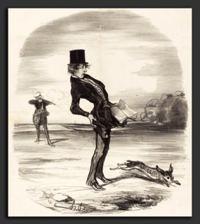 Honoré Daumier (French, 1808 - 1879), Une Charge déplacée, 1845, lithograph