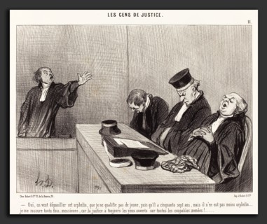 Honoré Daumier (French, 1808 - 1879), Oui, on veut dépouiller cet orphelin, 1845, lithograph