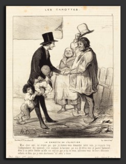 Honoré Daumier (French, 1808 - 1879), La Carotte de l'élection, 1844, lithograph on newsprint