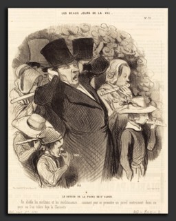 Honoré Daumier (French, 1808 - 1879), Le Retour de la foire de Saint-Cloud, 1845, lithograph on