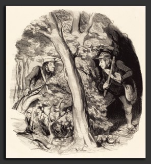 Honoré Daumier (French, 1808 - 1879), La Rencontre sous bois, 1844, lithograph