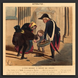 Honoré Daumier (French, 1808 - 1879), Le Futur monument de Napoléon aux Invalides, 1842,