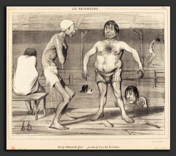 Honoré Daumier (French, 1808 - 1879), Je n'y redescends plus! je crois, 1839, lithograph on