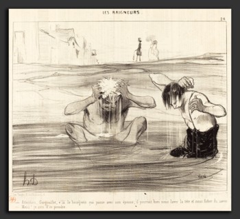 Honoré Daumier (French, 1808 - 1879), Attention, Gargouillet, v'la le bourgeois qui passe, 1842,