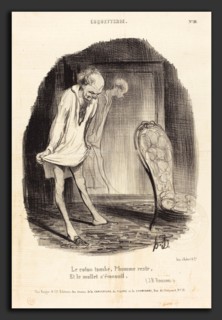 Honoré Daumier (French, 1808 - 1879), Le coton tombe, l'homme reste, 1840, lithograph