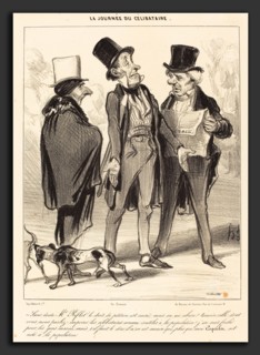 Honoré Daumier (French, 1808 - 1879), Sans doute M. Riflot le droit, 1839, crayon lithograph in