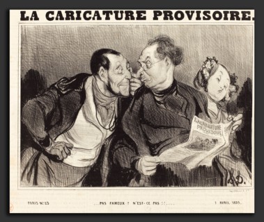 Honoré Daumier (French, 1808 - 1879), Pas fameux? N'est-ce pas!!, 1839, lithograph on newsprint