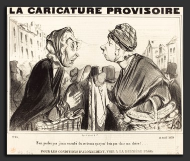 Honoré Daumier (French, 1808 - 1879), B'en parlez pas j'suis enrubé du cerbeaux, 1839, lithograph