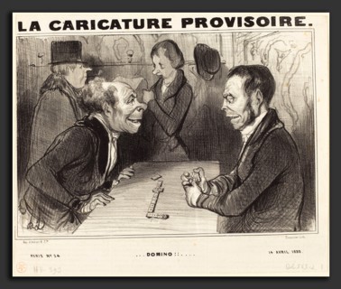 Honoré Daumier (French, 1808 - 1879), Domino!!, 1839, lithograph on newsprint