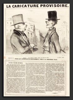 Honoré Daumier (French, 1808 - 1879), Voila! un fameux temps pour les petits pois, 1839, lithograph