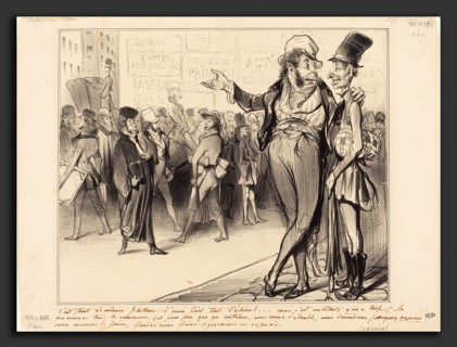 Honoré Daumier (French, 1808 - 1879), C'est tout de mÃªme flatteur d'avoir fait tant d'élÃ¨ves!,