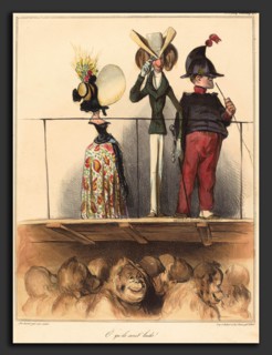 Honoré Daumier (French, 1808 - 1879), O qu'ils sont laids!, 1836, hand-colored lithograph